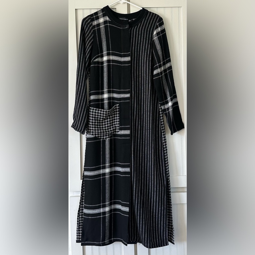 KĘDZIOREK Wool Viscose Patchwork Dress NWT Size 38